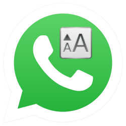 grotere letters in whatsapp